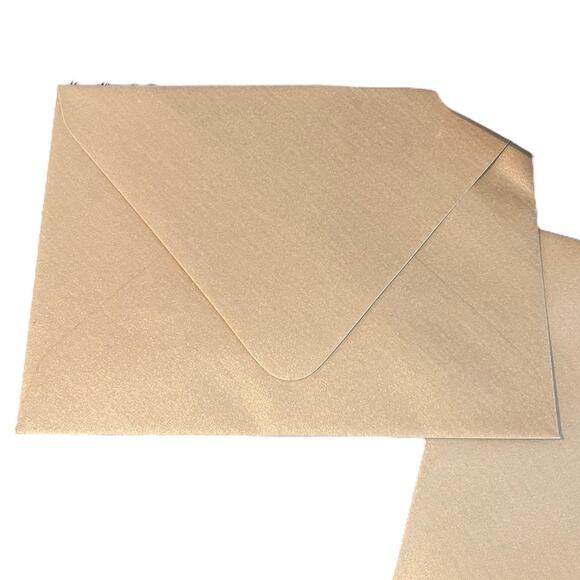 New 4 Packs of 25-Neenah Social A2 Envelopes in Metallic Champagne Wedding - Picture 5 of 5